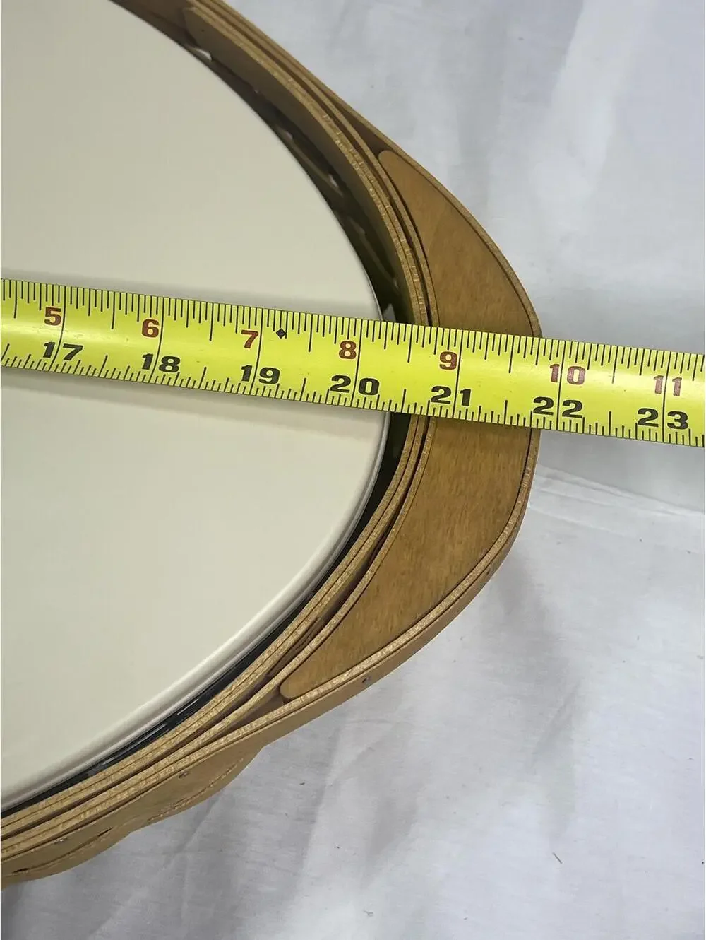 Longaberger Large Oval Storage Basket Lid Plastic Divided Protector USA Brown